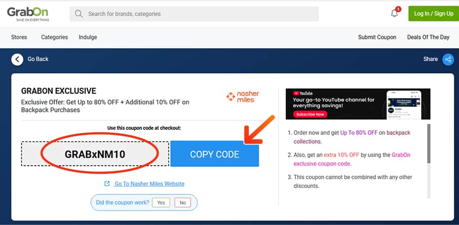 Nasher Miles Discount Codes