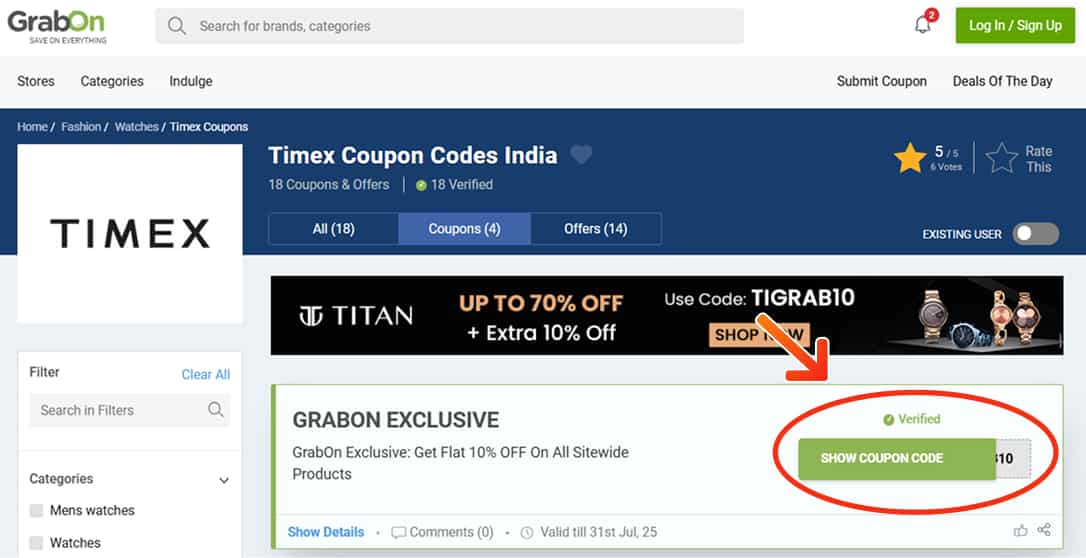 Timex Coupon Codes