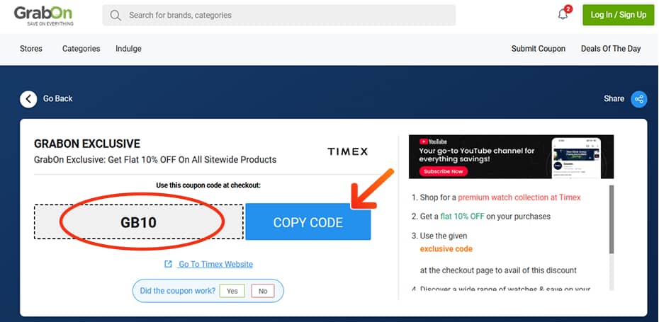 Timex Discount Codes