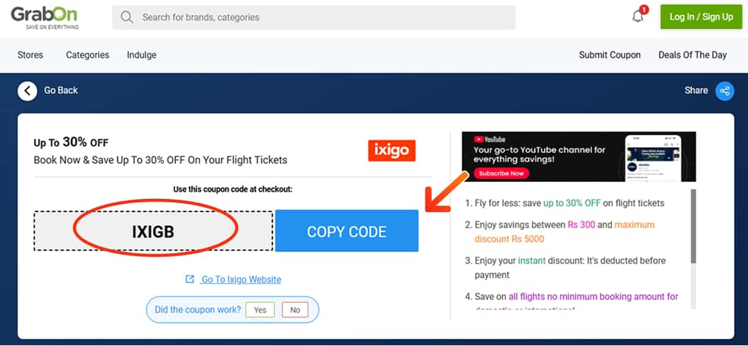 Ixigo Promo Codes