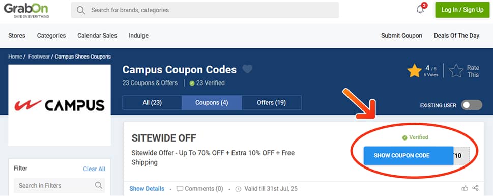 Campus Coupons Codes