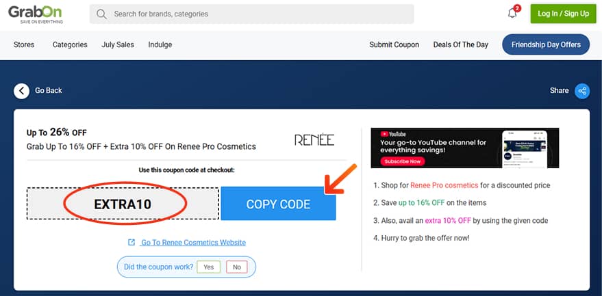 Renee Cosmetics Discount Codes