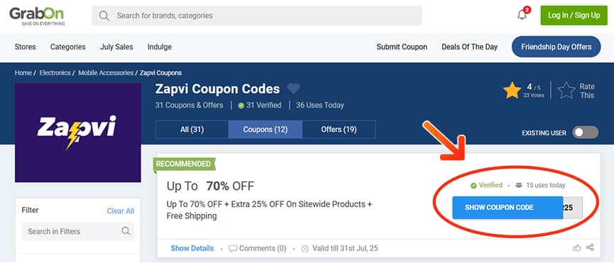 Zapvi Coupon Codes