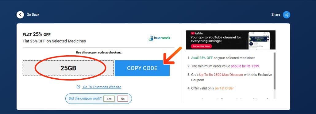 Truemeds Coupon Codes