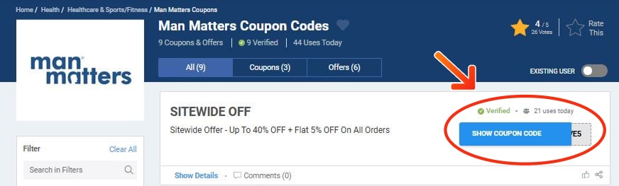 Man Matters Coupons
