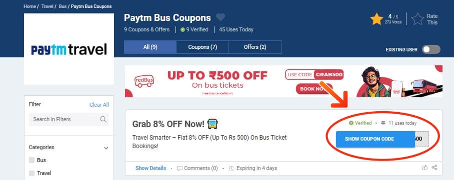 Paytm Travel Coupons