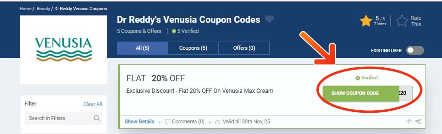 Dr. Reddy’s Venusia Coupons
