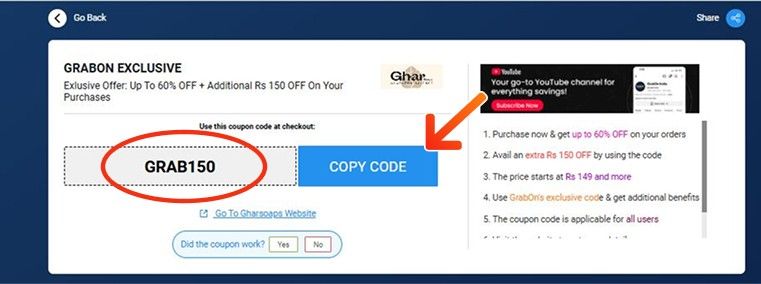 Ghar Soaps Coupon Codes