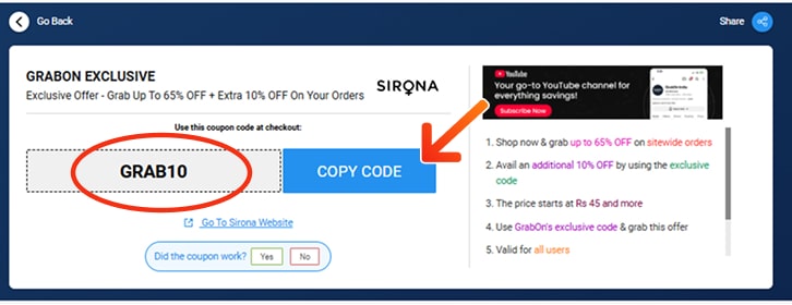 sirona Coupon Codes