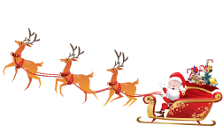 Santa dropping present