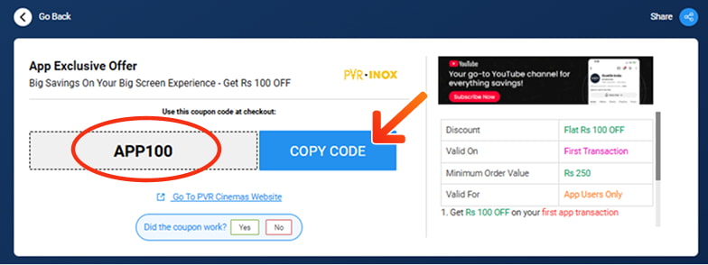 PVR Coupon Codes