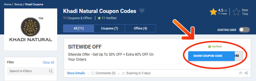 Khadi Natural Coupon Codes