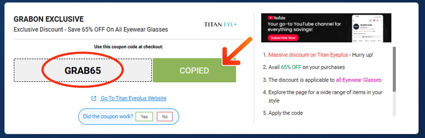 Titan Eye Plus Promo Codes