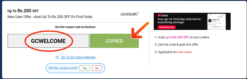 Go Colors Coupon Codes