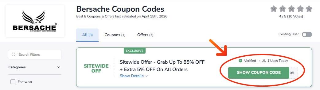 Bersache Coupon Codes