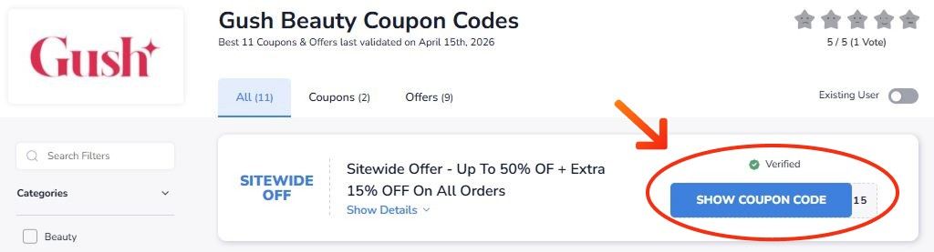 Gush Beauty Coupon Codes