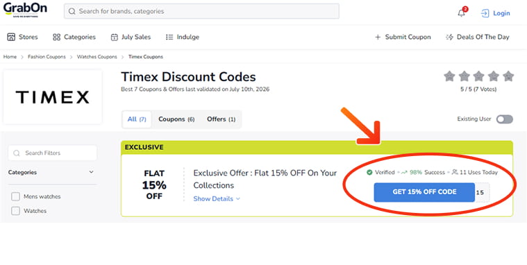 Timex Coupon Codes