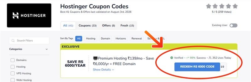 Hostinger Promo Code