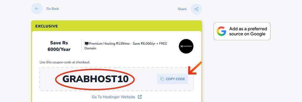 Hostinger Discount Code