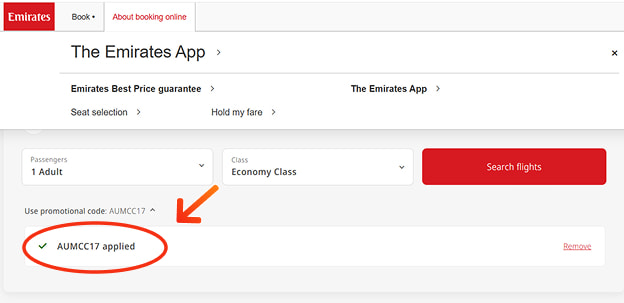 Emirates Coupon Code