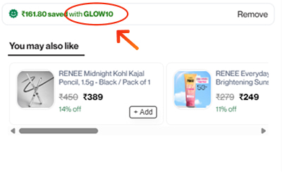 Renee Cosmetics Coupon Code Testing