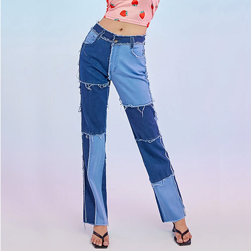 Colourblock-Jeans