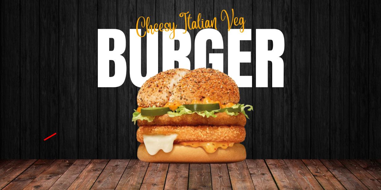 Cheesy Italian Veg burger