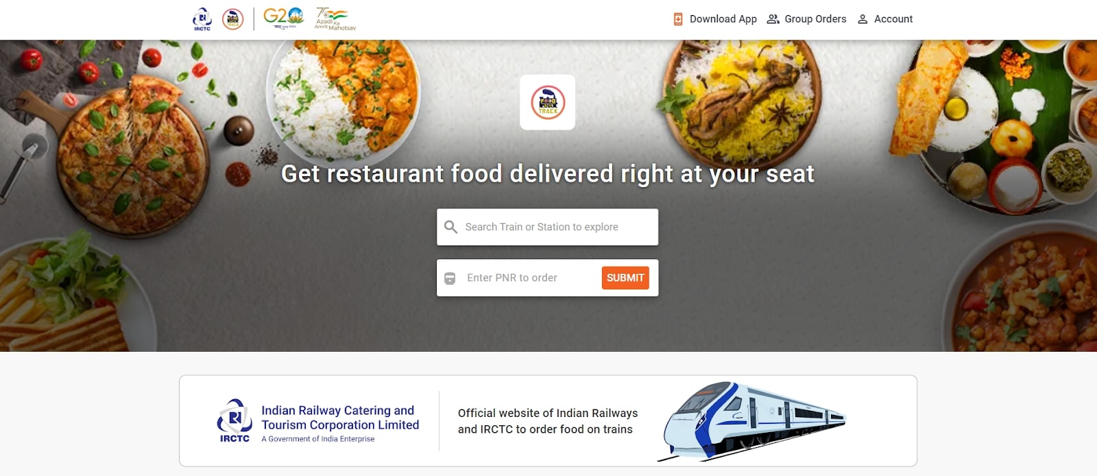 Order dominos pizza on Train