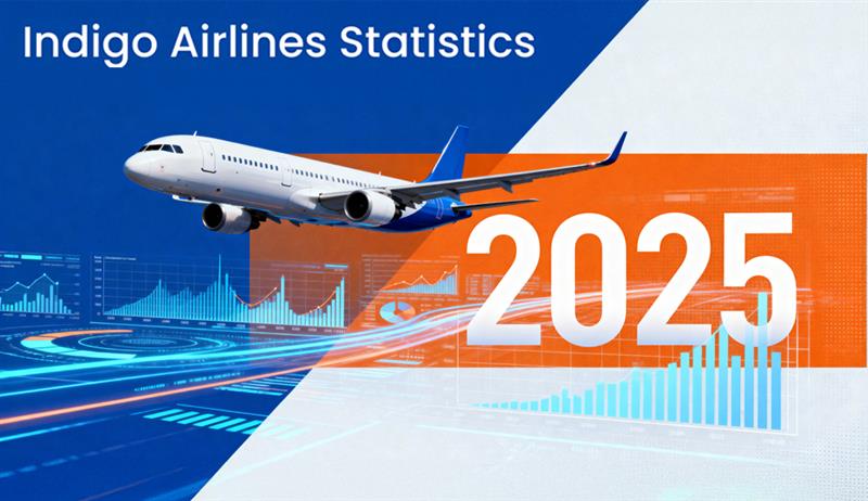 IndiGo Airlines Statistics 2025: Data on Punctuality, Routes, and Market Share