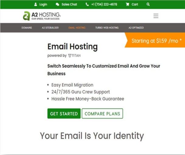 a2 hosting for email