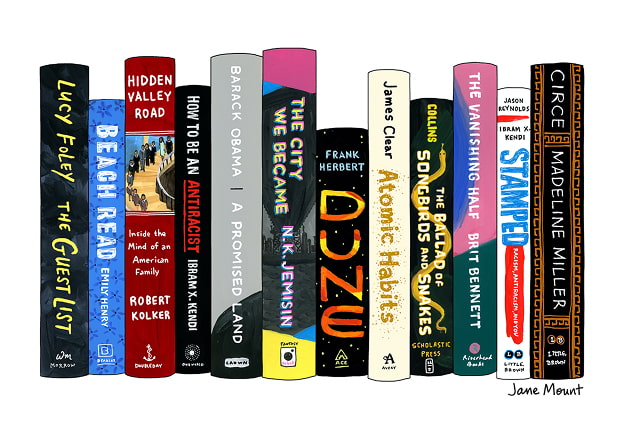 books by his favorite author or genre