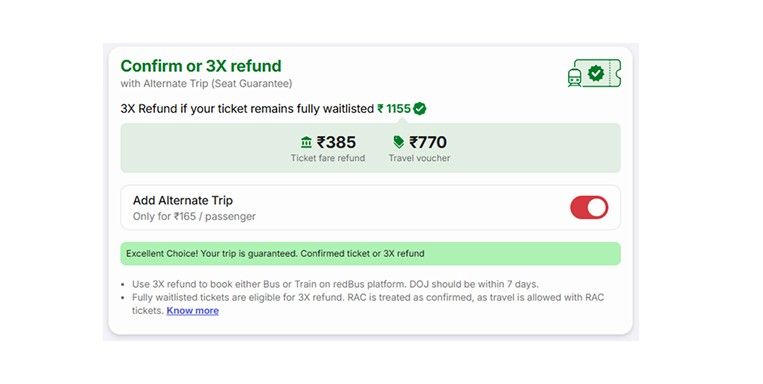 confirm or 3x refund