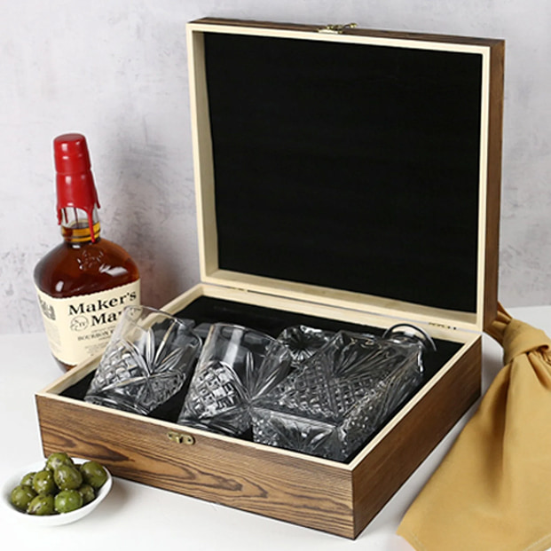 custom whiskey glasses decanter set