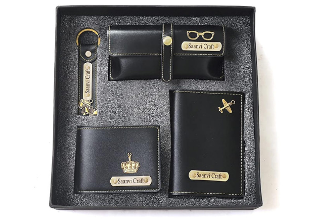 customized leather wallet or key organizer