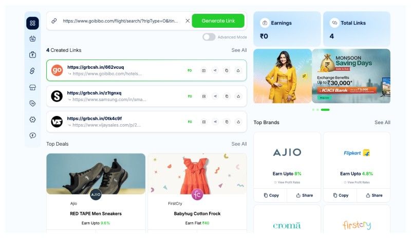 Goibibo Affiliate Program: Earn Up To ₹320 Commission