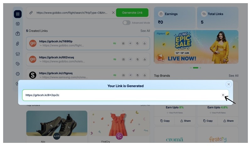 goibibo affiliate program registration process step 6