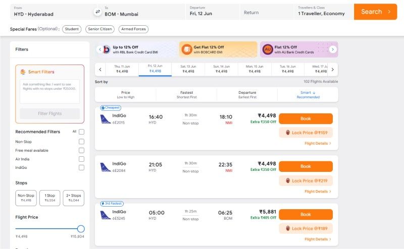 lock in ixigo assured fares
