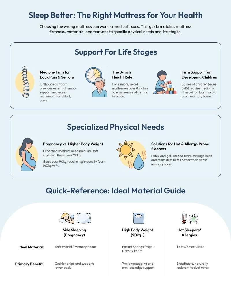 mattresses by health condition