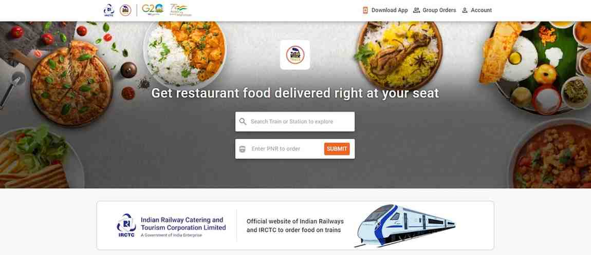 order dominos pizza on train