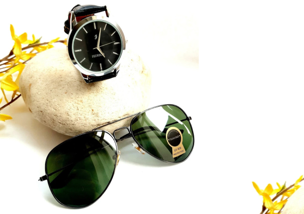 stylish watch or sunglasses
