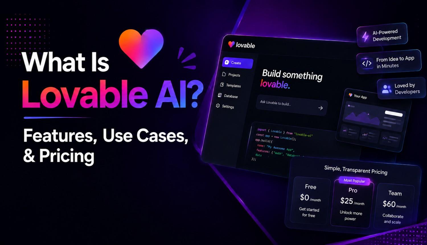 what is lovable ai features use cases pricings