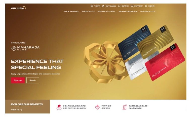what is the air india maharaja club
